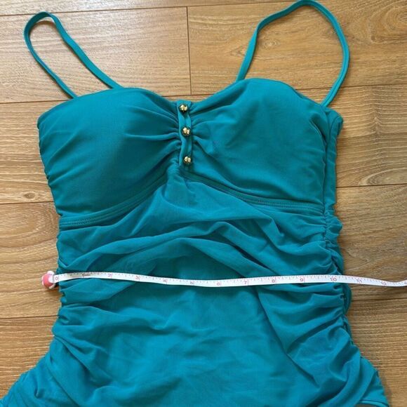 Lauren Ralph Lauren Blue One Piece Swimsuit size 8 - Picture 2 of 6